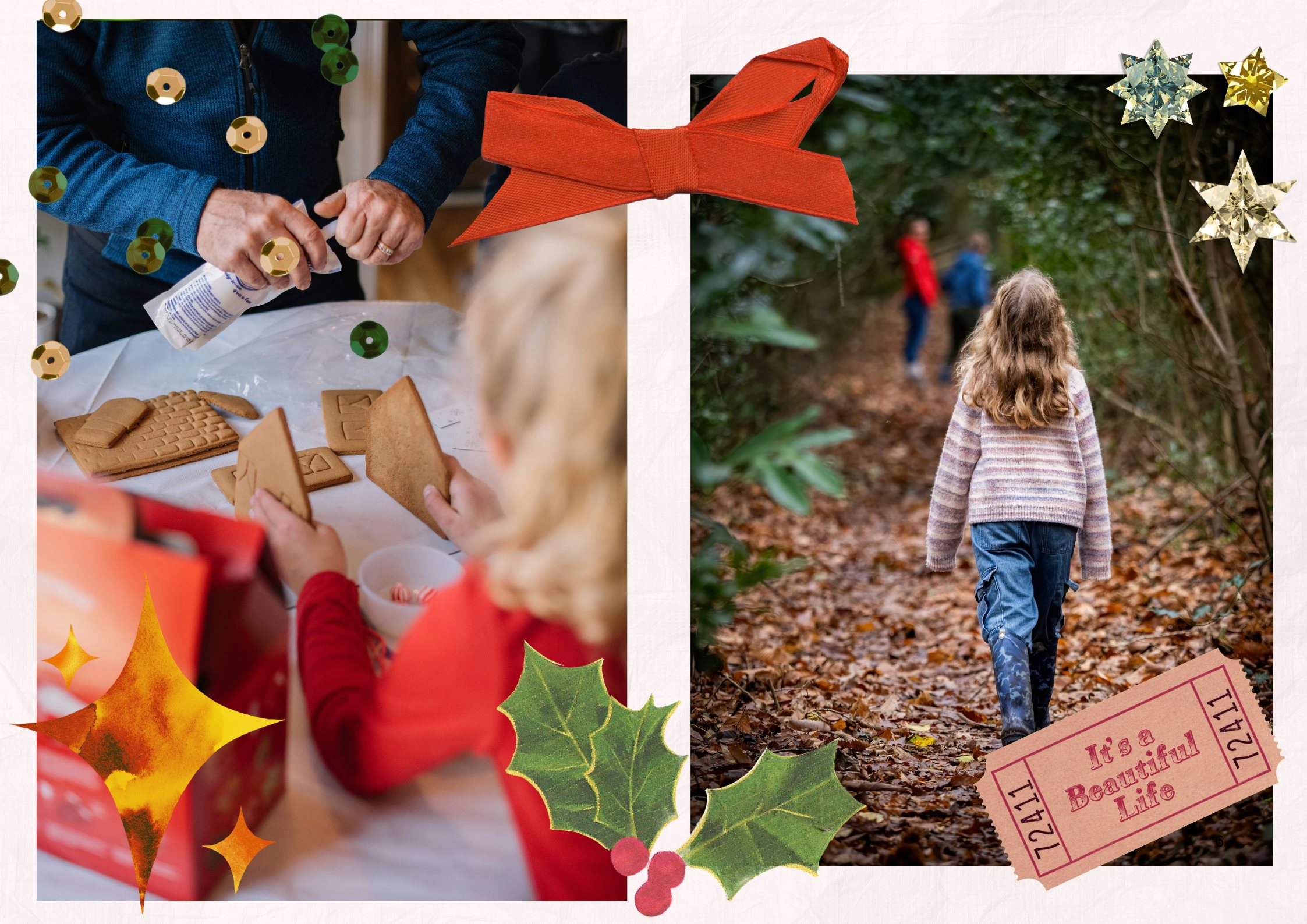 Christmas countdown home education UK, gingerbread decorating and a woodland walk
